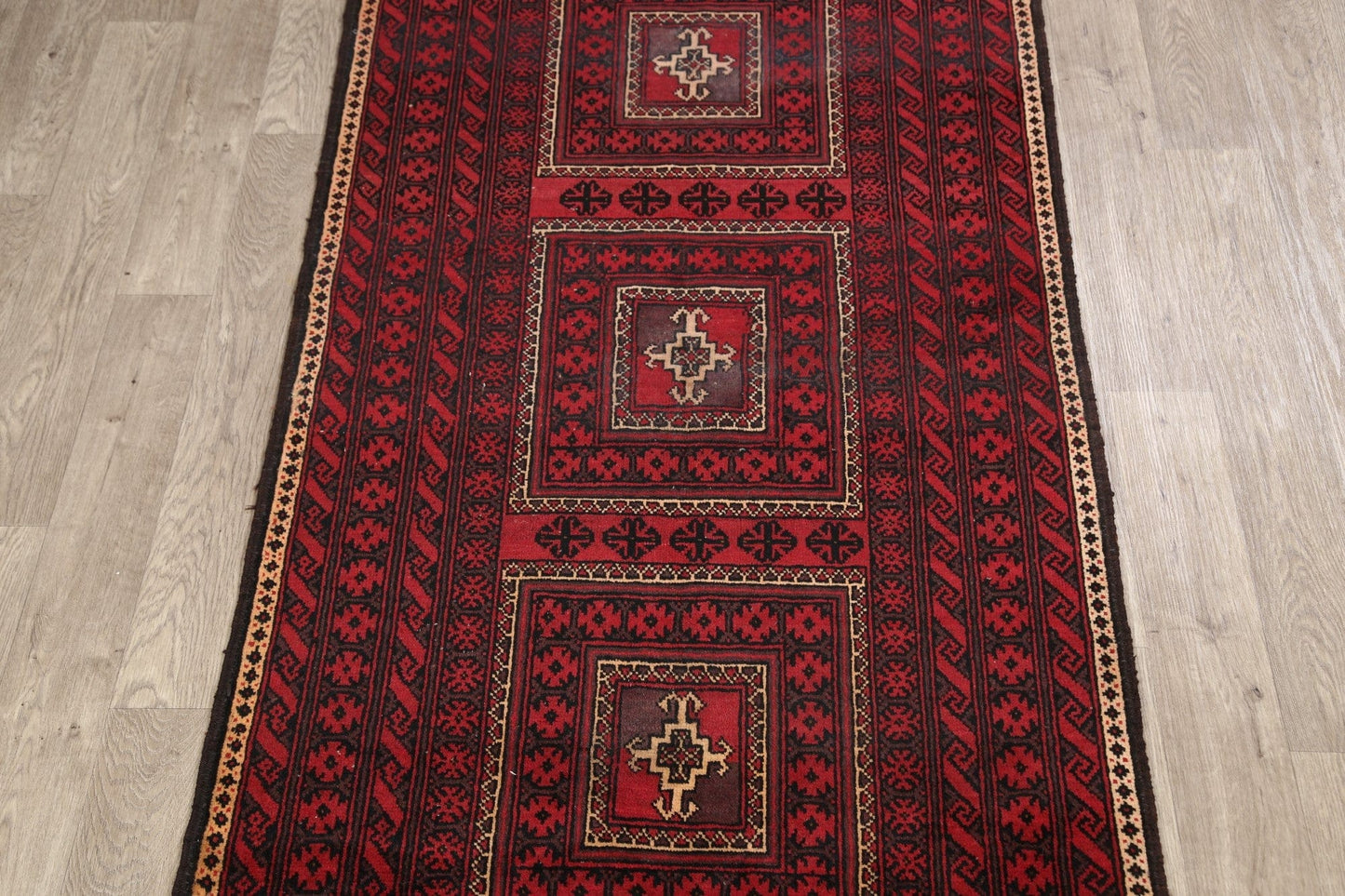 Balouch Afghan Oriental Runner Rug 4x8