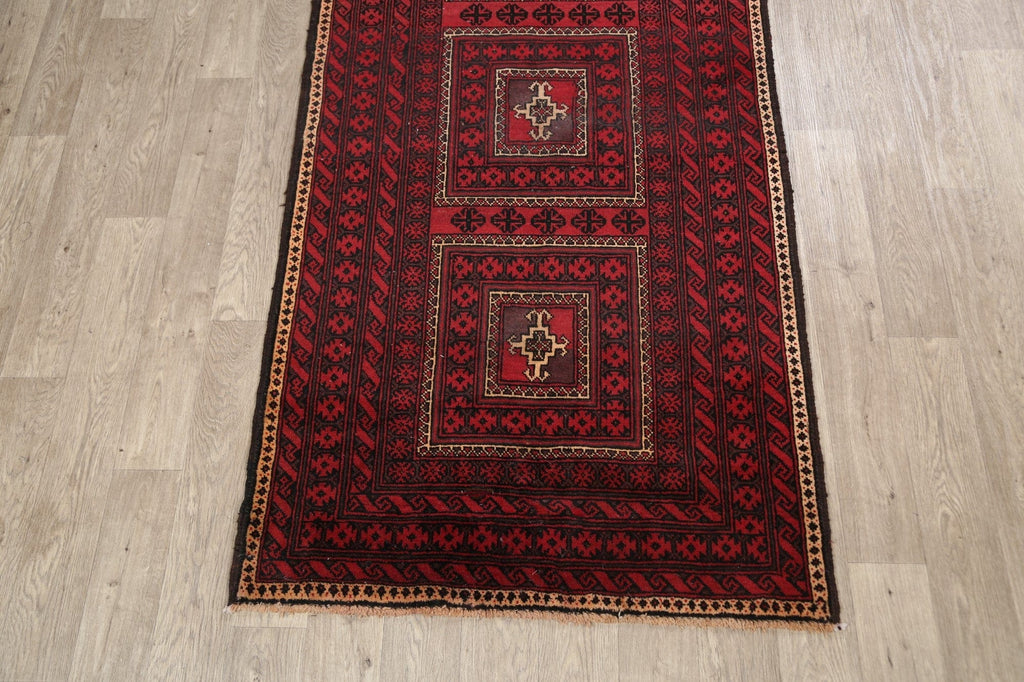 Balouch Afghan Oriental Runner Rug 4x8