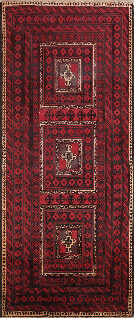 Balouch Afghan Oriental Runner Rug 4x8