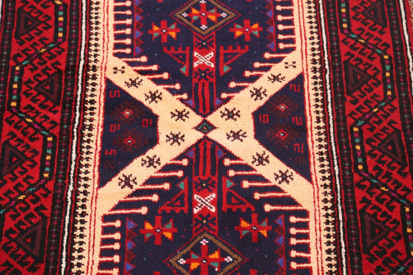 Balouch Afghan Oriental Area Rug 3x6