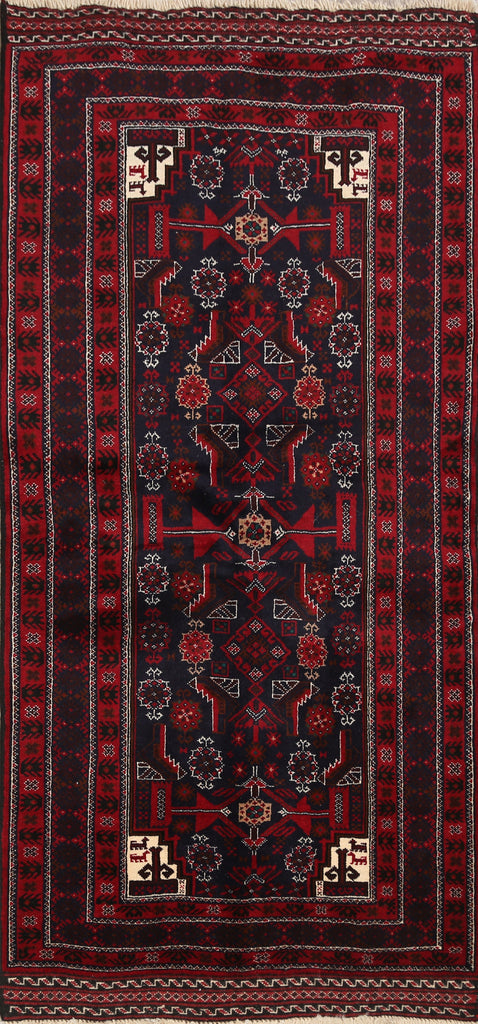 Balouch Afghan Oriental Area Rug 3x6