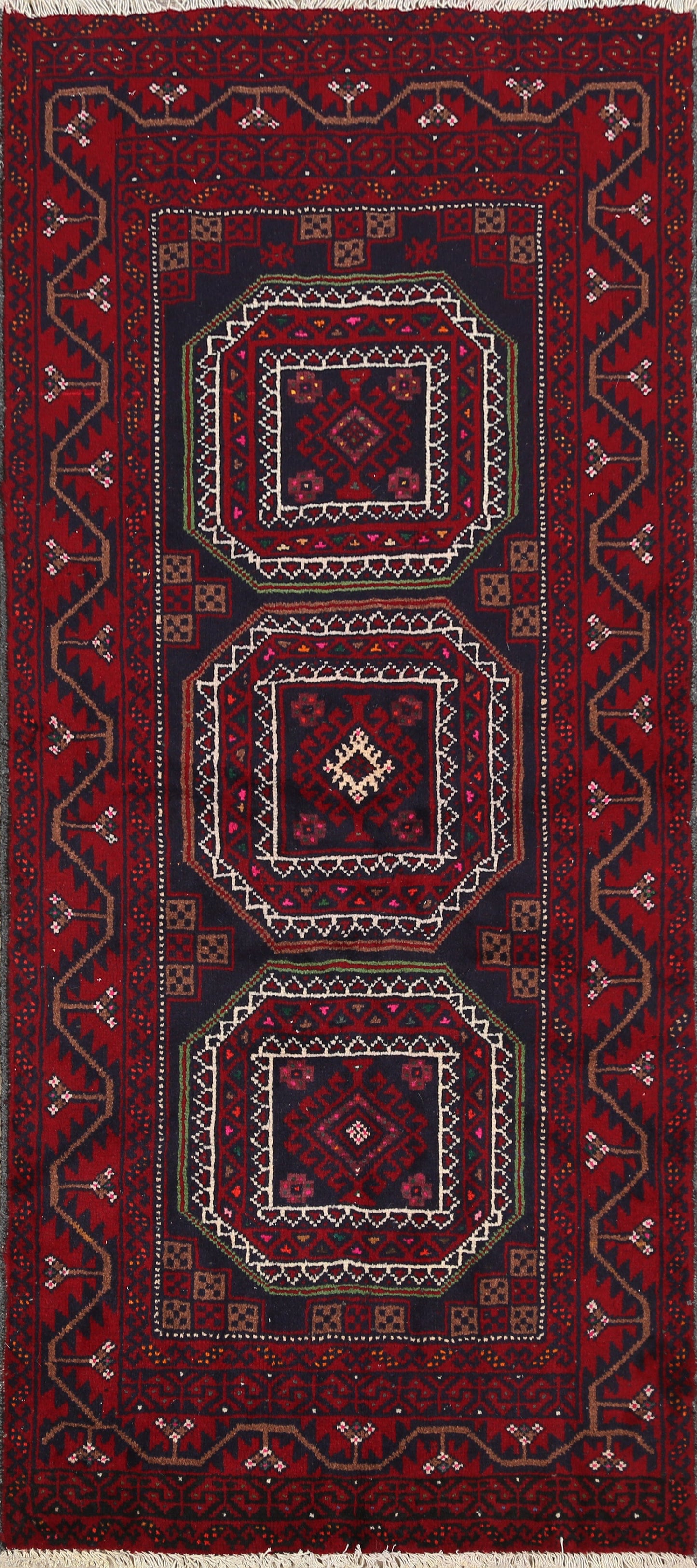 Balouch Afghan Oriental Area Rug 3x6