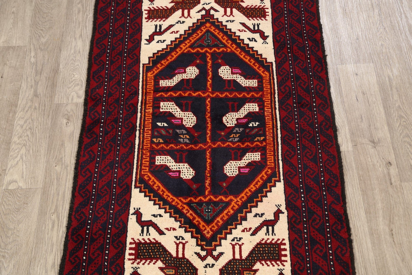 Tribal Balouch Afghan Oriental Area Rug 3x6