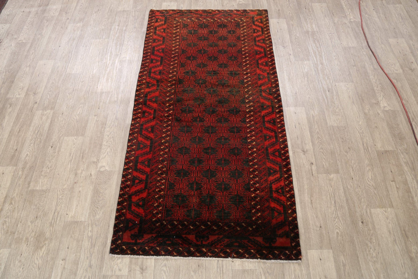 Geometric Balouch Persian Area Rug 4x7