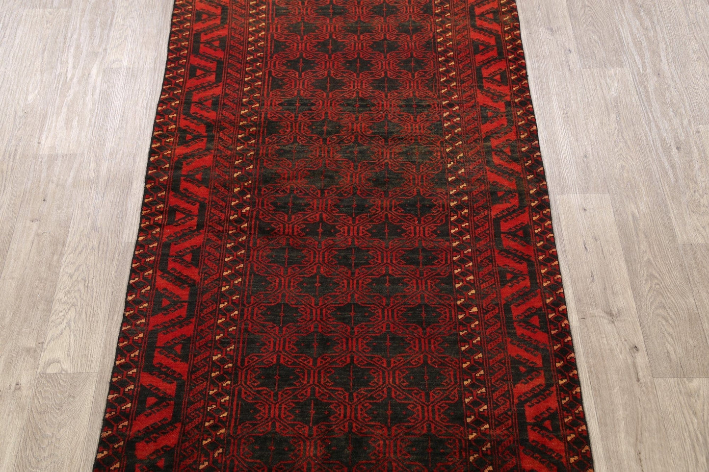 Geometric Balouch Persian Area Rug 4x7