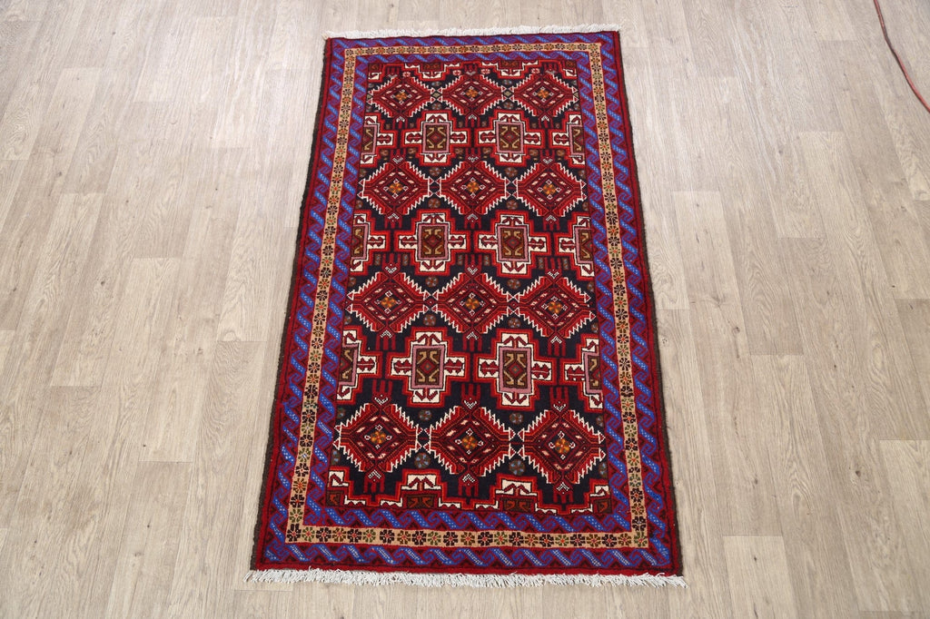 Geometric Balouch Afghan Oriental Area Rug 3x6