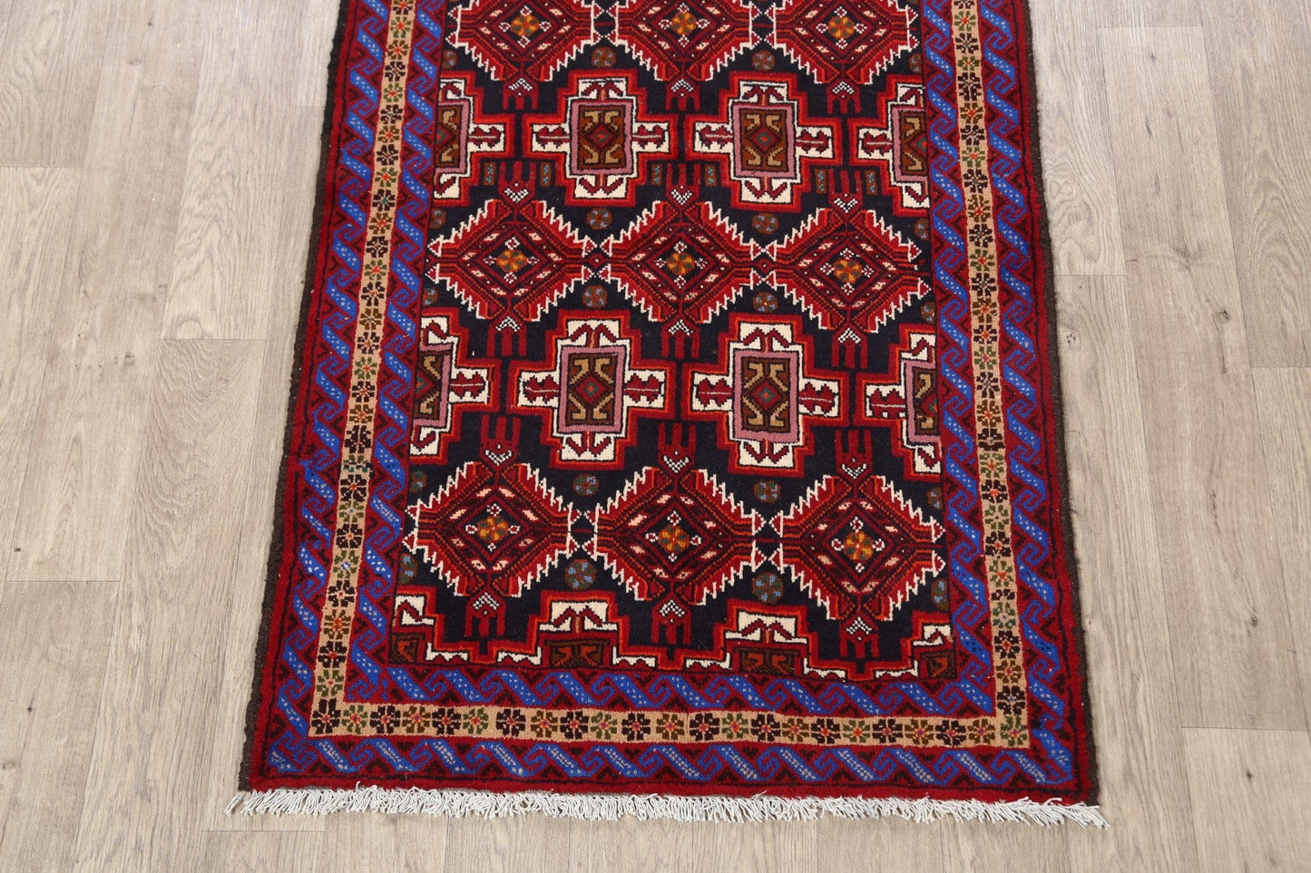 Geometric Balouch Afghan Oriental Area Rug 3x6