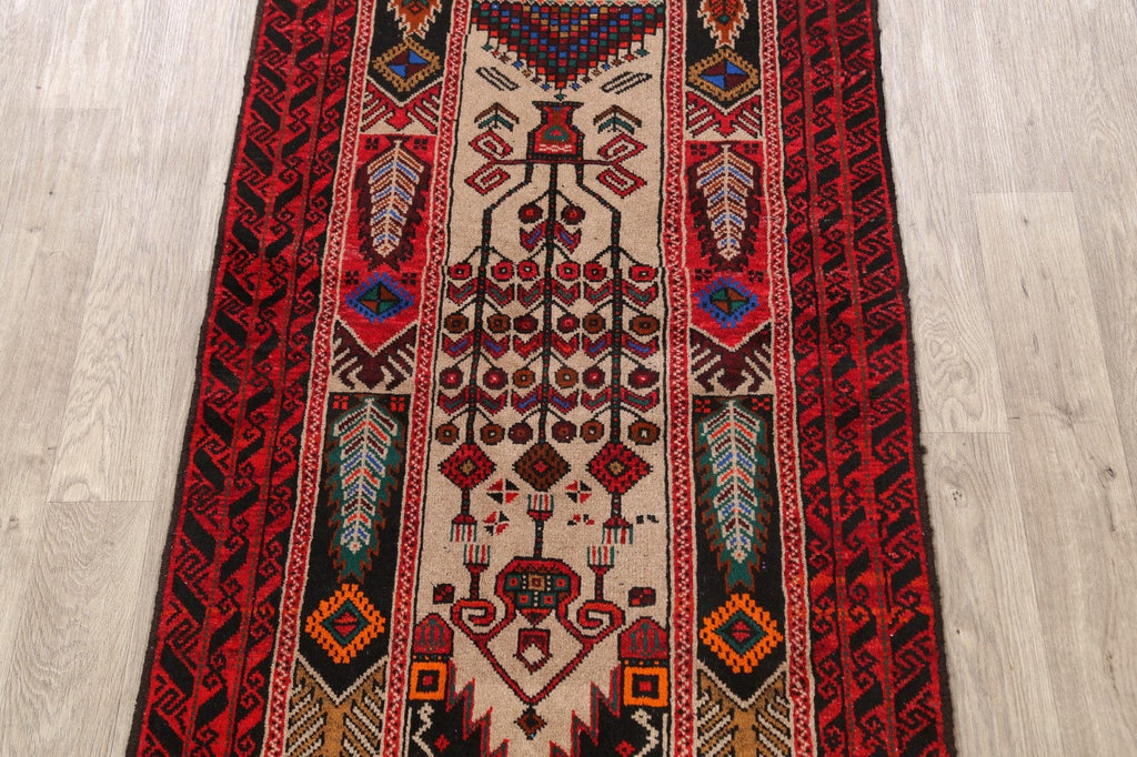 Tribal Balouch Afghan Oriental Area Rug 3x6