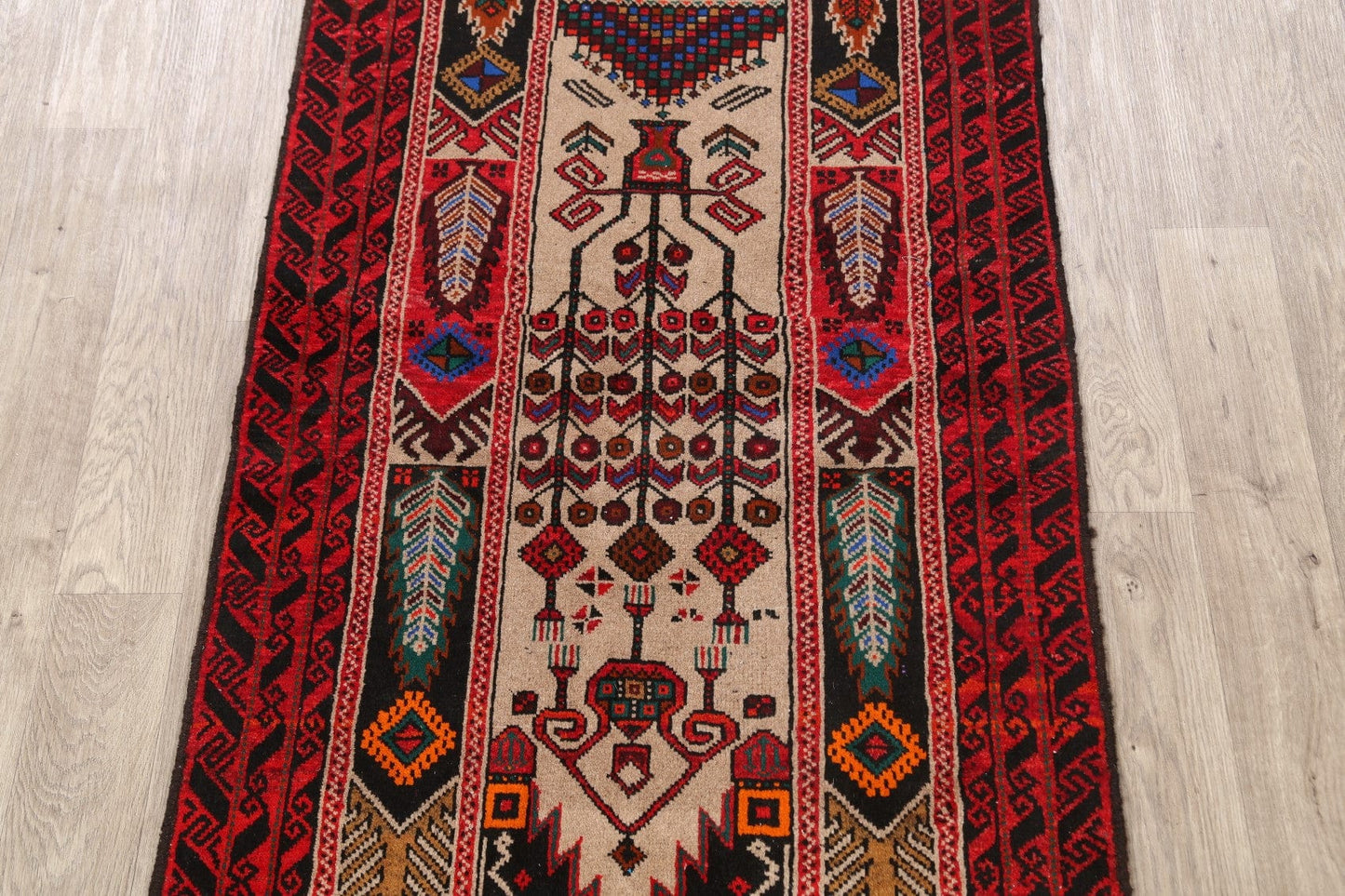 Tribal Balouch Afghan Oriental Area Rug 3x6