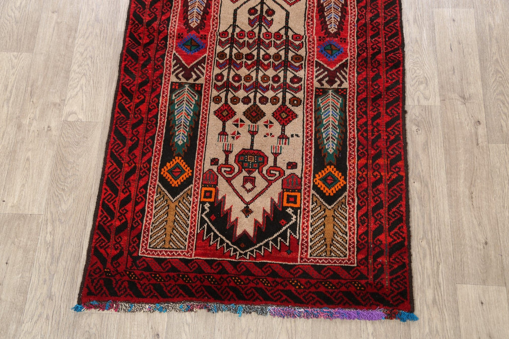 Tribal Balouch Afghan Oriental Area Rug 3x6