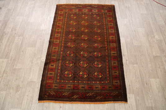 Geometric Balouch Afghan Oriental Area Rug 4x7