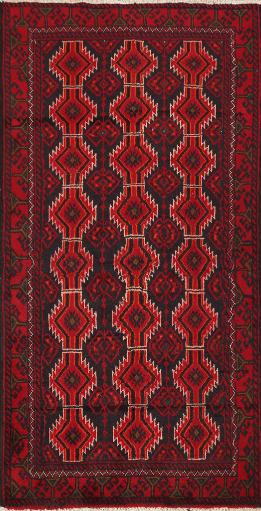 Geometric Balouch Afghan Oriental Area Rug 3x5