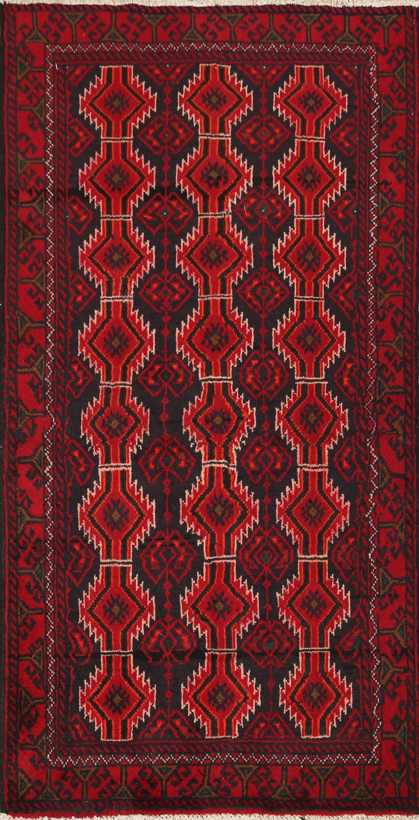 Geometric Balouch Afghan Oriental Area Rug 3x5