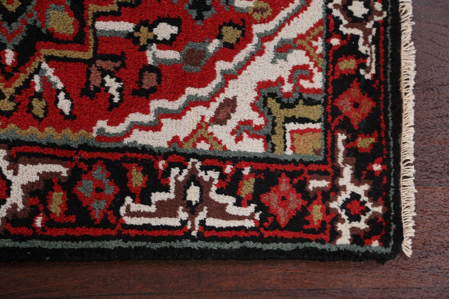 Geometric Heriz Oriental Wool Rug 2x3