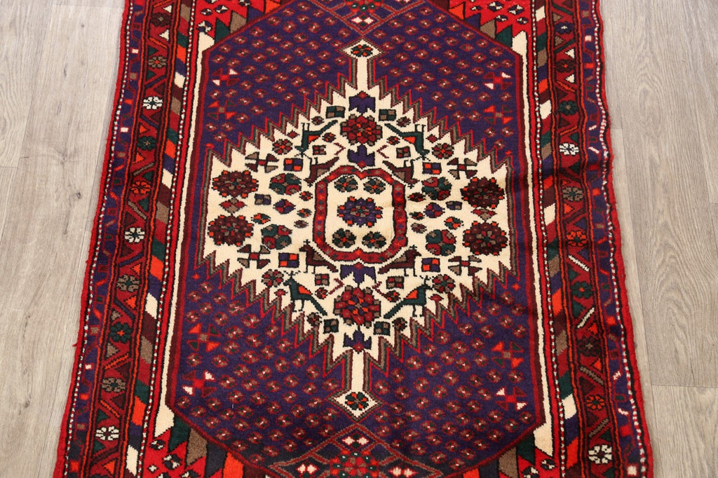 Geometric Hamedan Persian Area Rug 3x6