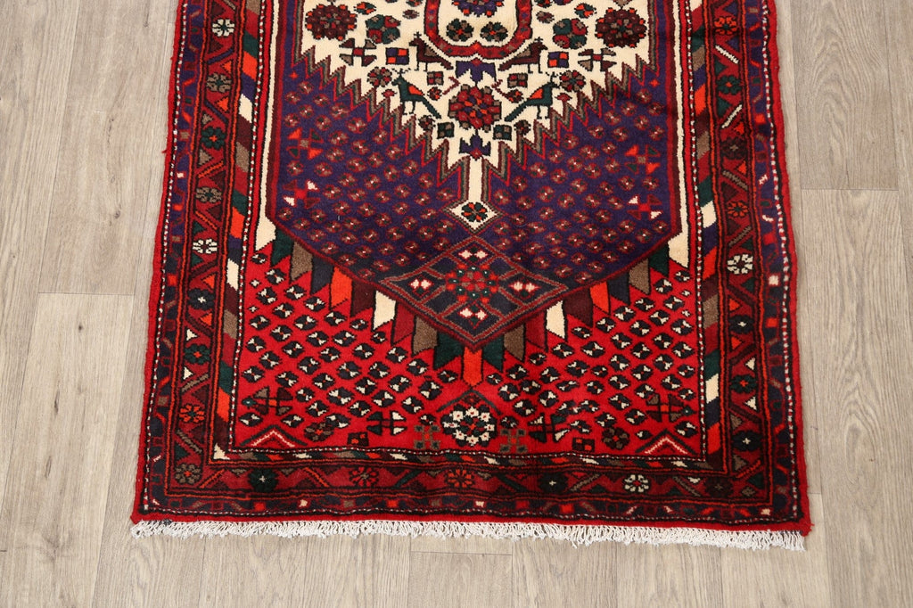 Geometric Hamedan Persian Area Rug 3x6