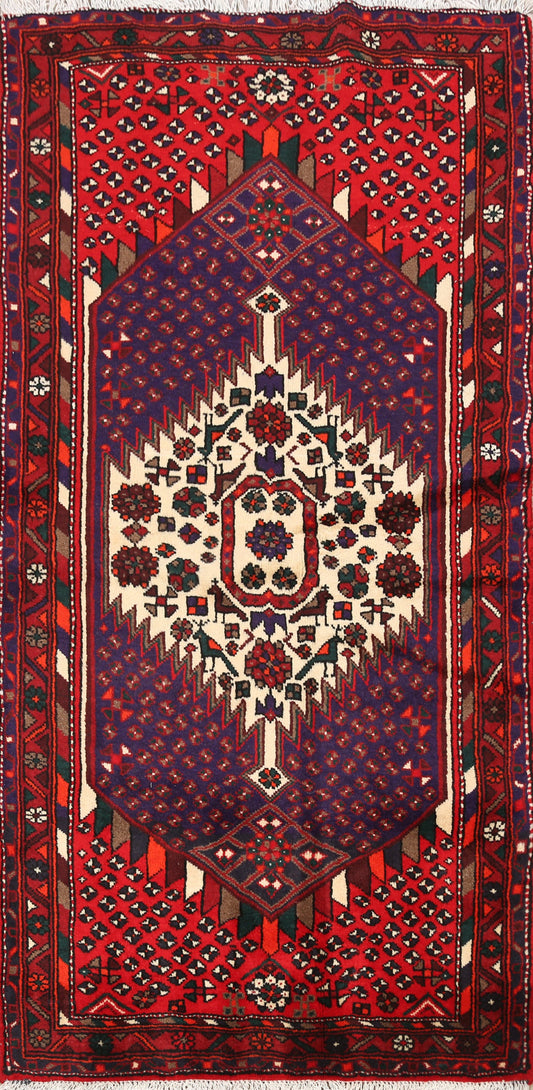 Geometric Hamedan Persian Area Rug 3x6