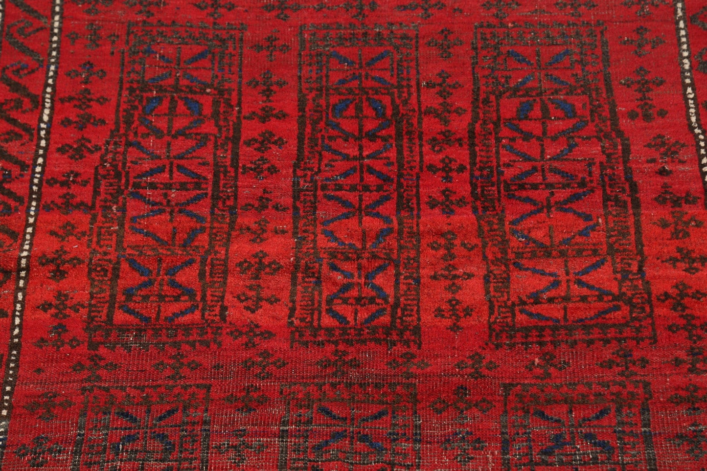 Antique Geometric Balouch Persian Area Rug 3x6