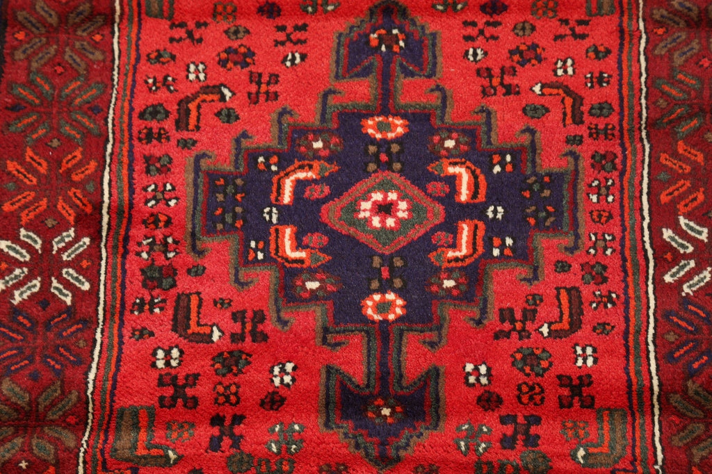 Geometric Hamedan Persian Area Rug 3x5