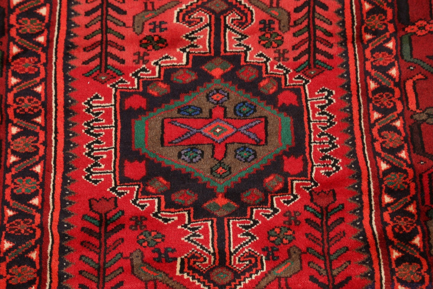 Tribal Hamedan Persian Area Rug 3x5