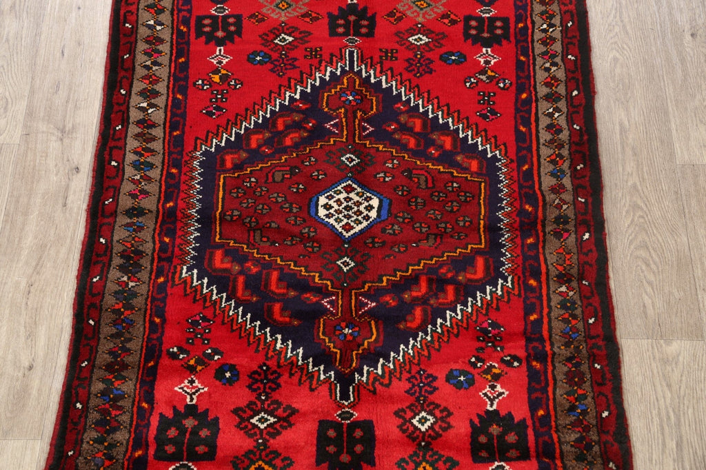 Geometric Hamedan Persian Area Rug 3x5