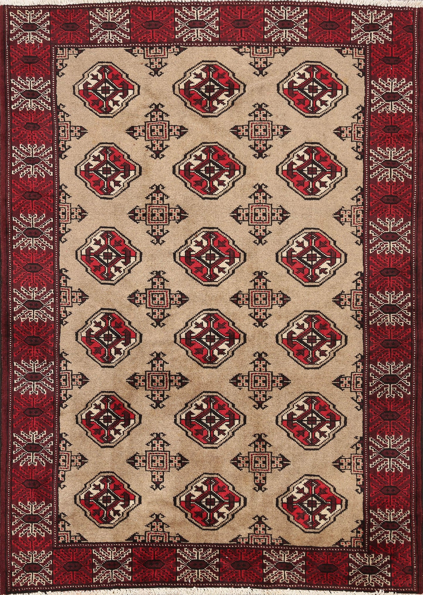 Geometric Bokhara Oriental Area Rug 3x4