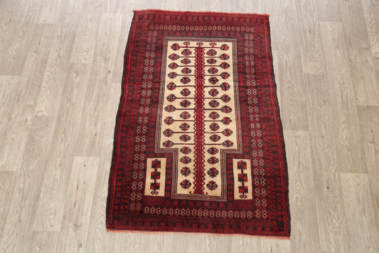 Tribal Balouch Afghan Oriental Area Rug 3x5