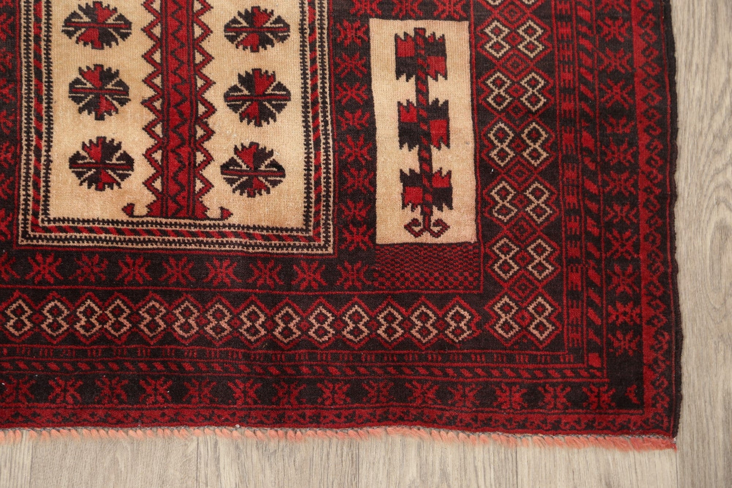 Tribal Balouch Afghan Oriental Area Rug 3x5