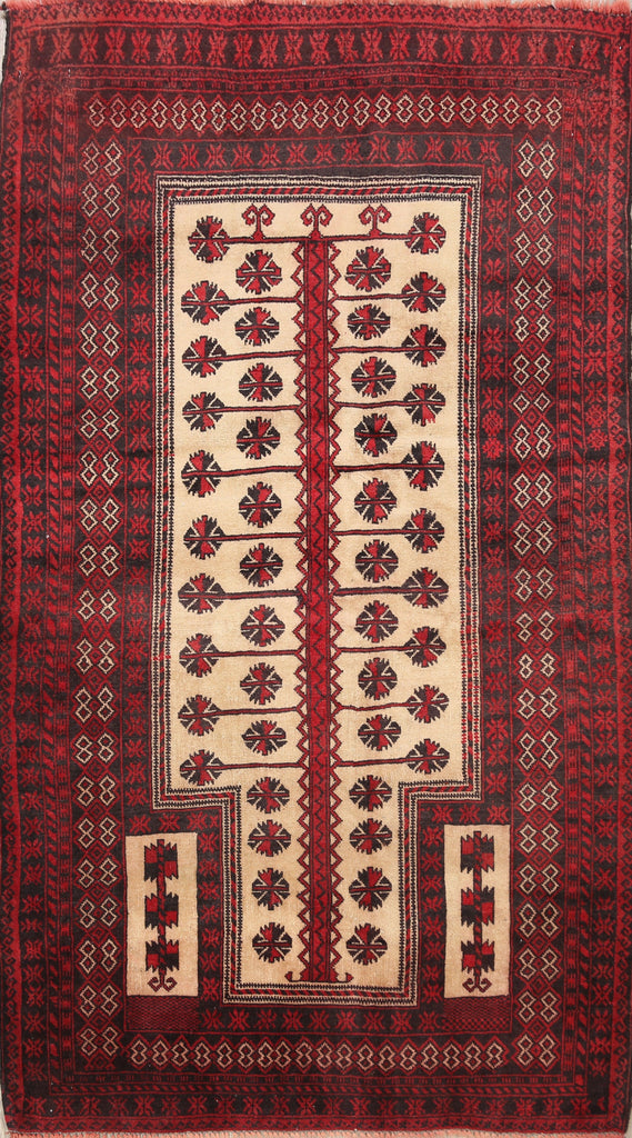 Tribal Balouch Afghan Oriental Area Rug 3x5