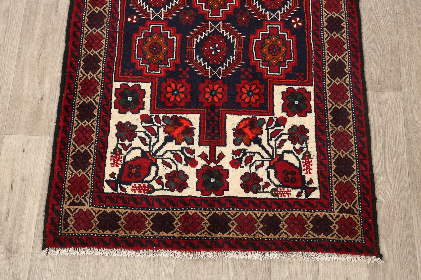 Balouch Afghan Oriental Runner Rug 3x7