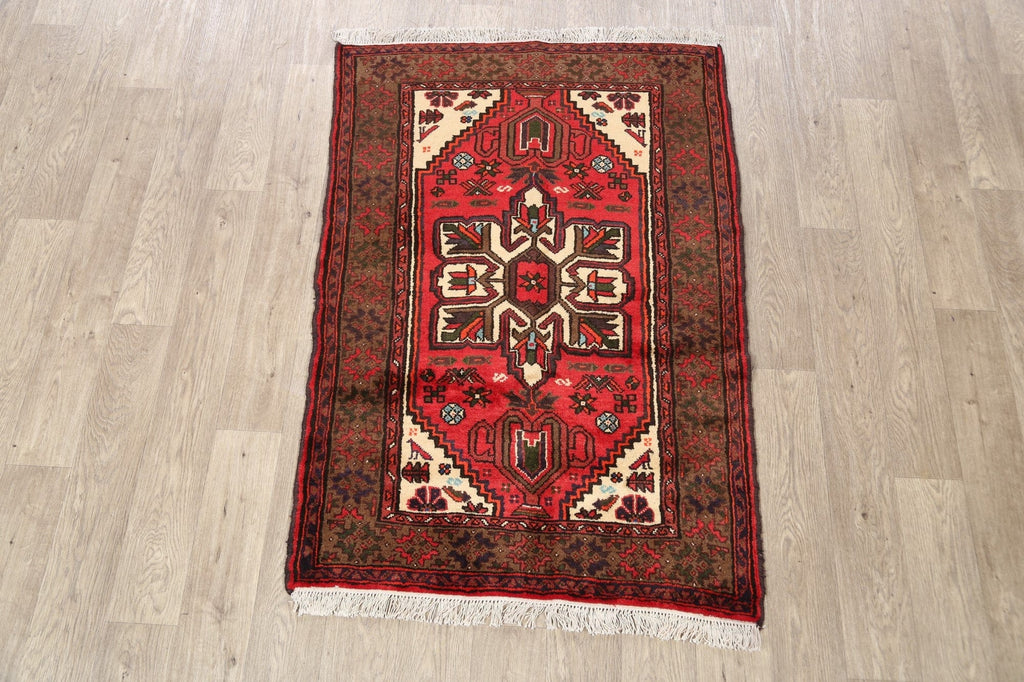 Tribal Hamedan Persian Area Rug 3x5