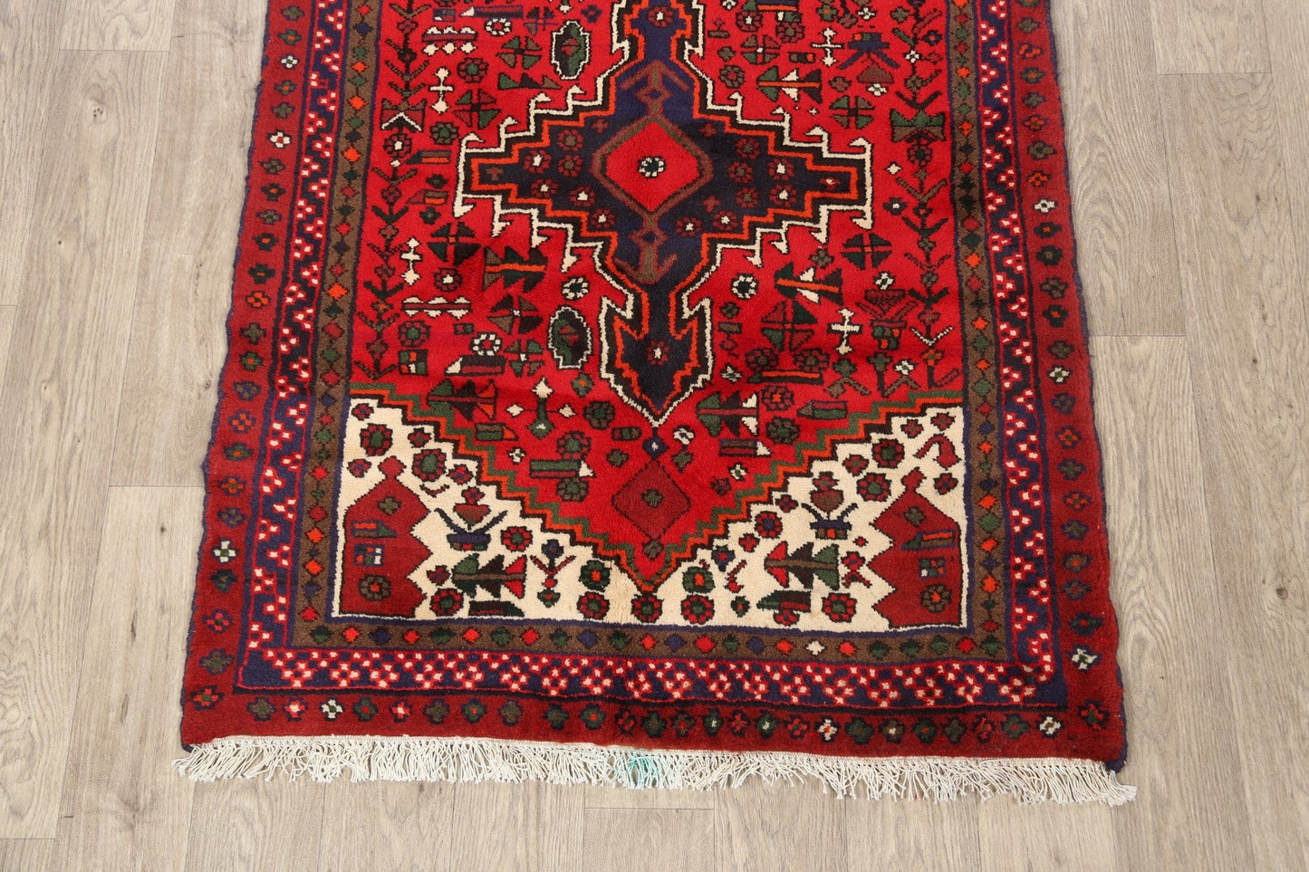 Tribal Hamedan Persian Area Rug 3x5