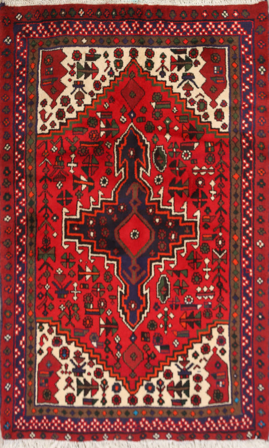 Tribal Hamedan Persian Area Rug 3x5