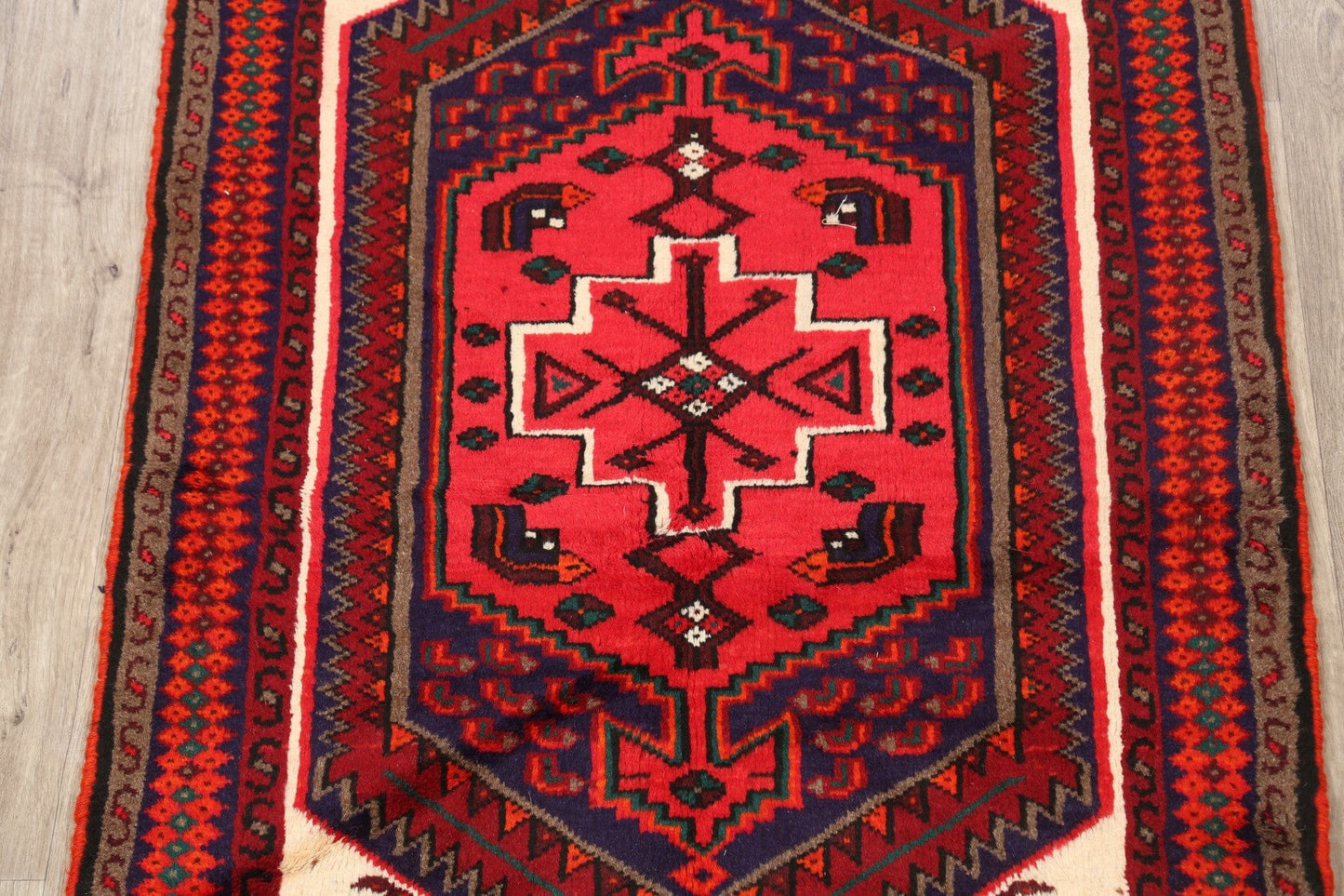 Tribal Hamedan Persian Area Rug 3x5