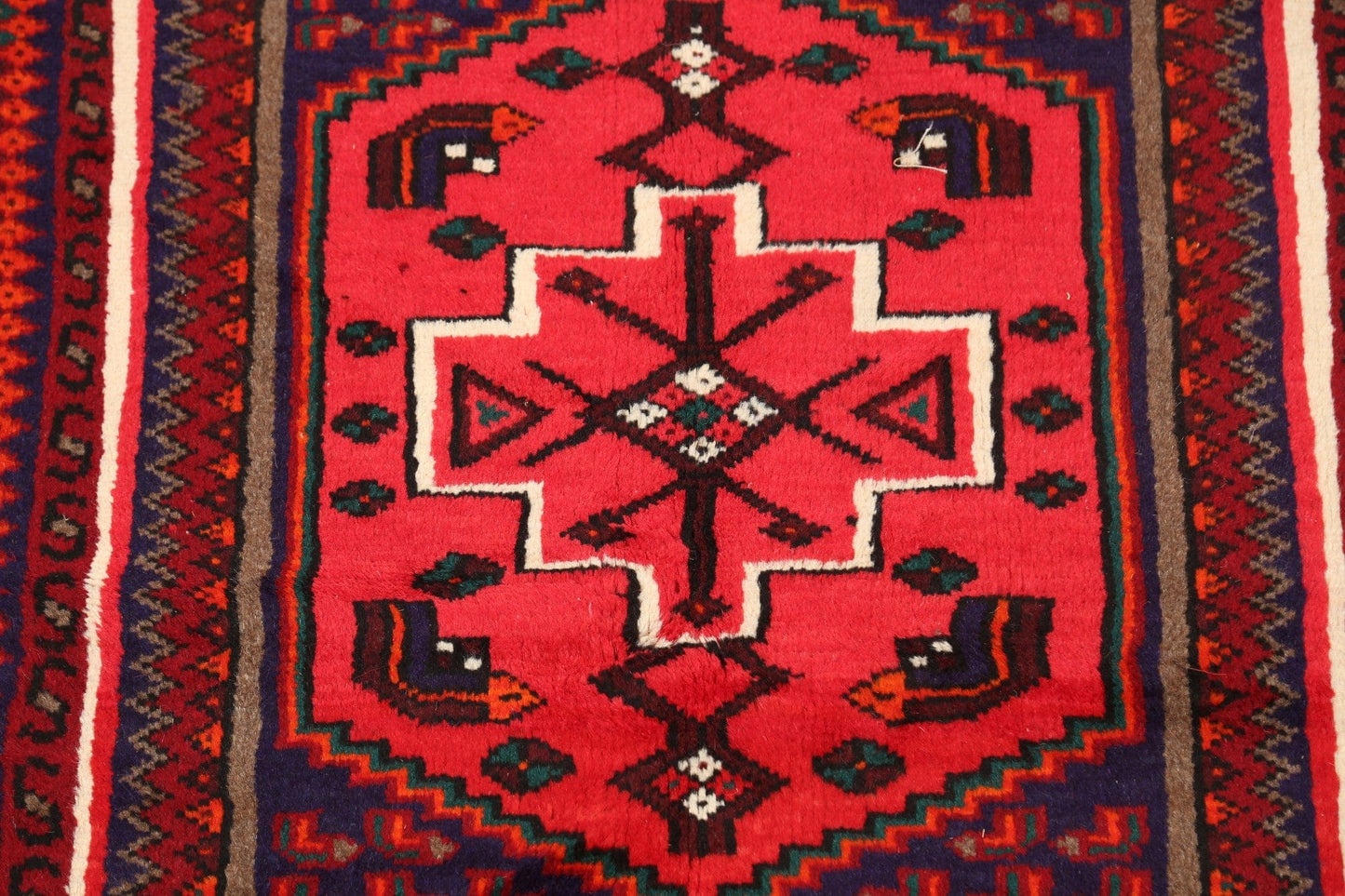 Tribal Hamedan Persian Area Rug 3x5