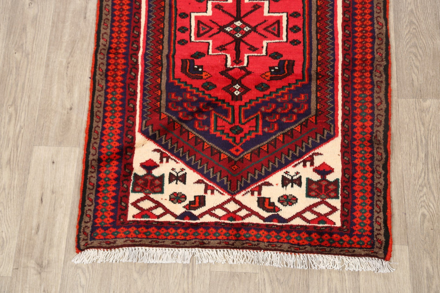 Tribal Hamedan Persian Area Rug 3x5