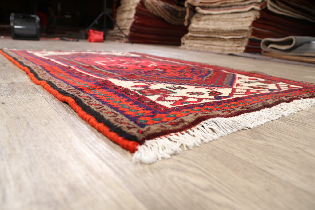 Tribal Hamedan Persian Area Rug 3x5