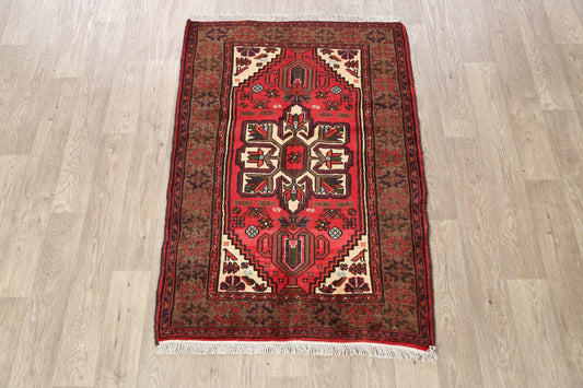 Tribal Hamedan Persian Area Rug 3x5