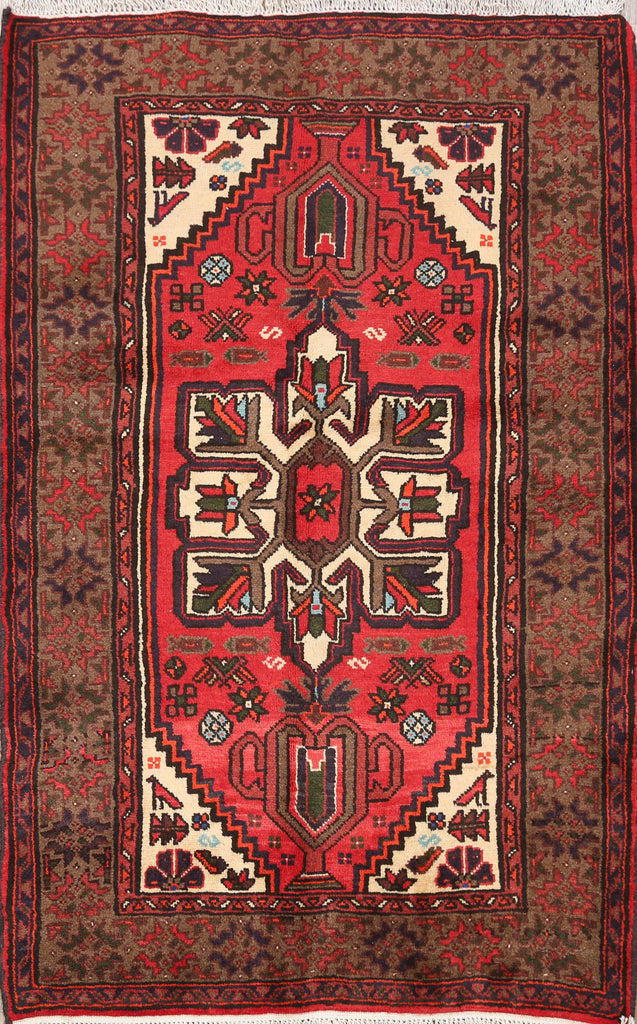 Tribal Hamedan Persian Area Rug 3x5