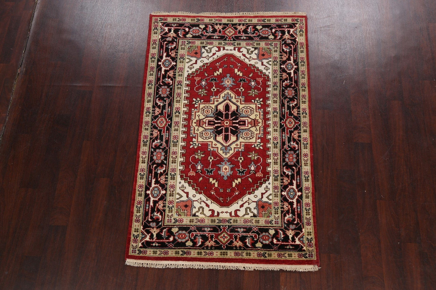 Geometric Heriz Oriental Area Rug 4x6