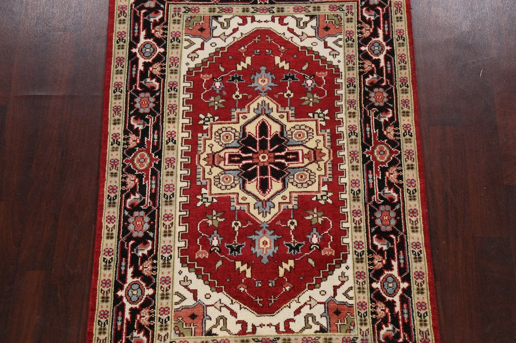 Geometric Heriz Oriental Area Rug 4x6