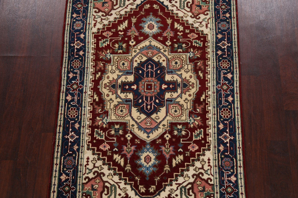 Geometric Heriz Oriental Area Rug 4x6