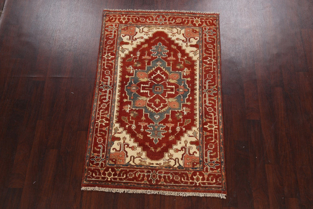 Geometric Heriz Oriental Area Rug 4x6