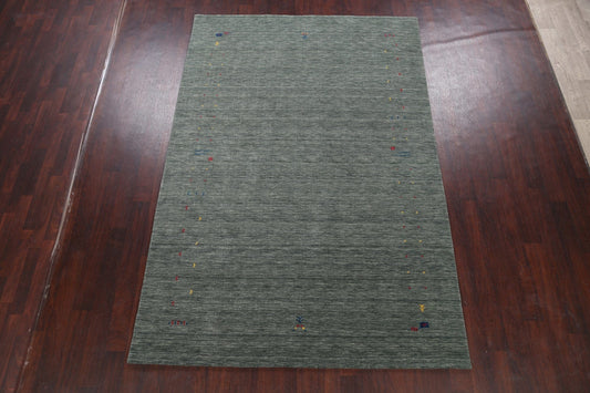 Green Gabbeh Oriental Area Rug 6x10