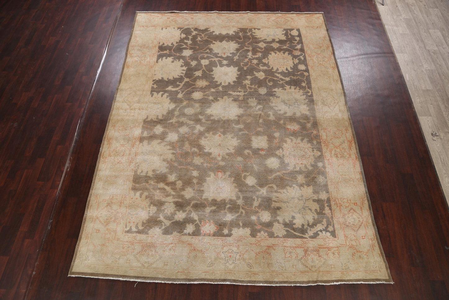 Antique Vegetable Dye Oushak Oriental Area Rug 9x12