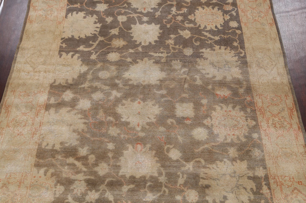 Antique Vegetable Dye Oushak Oriental Area Rug 9x12