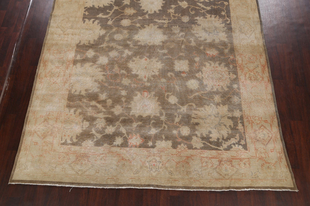 Antique Vegetable Dye Oushak Oriental Area Rug 9x12