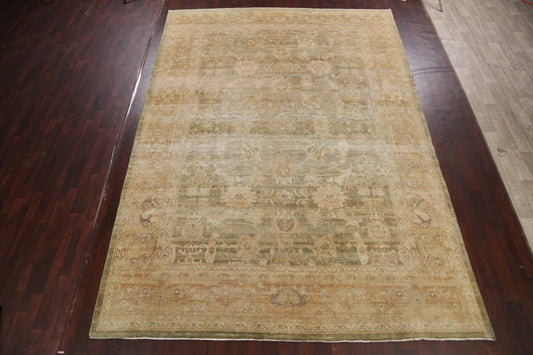 Antique Vegetable Dye Oushak Oriental Area Rug 10x14