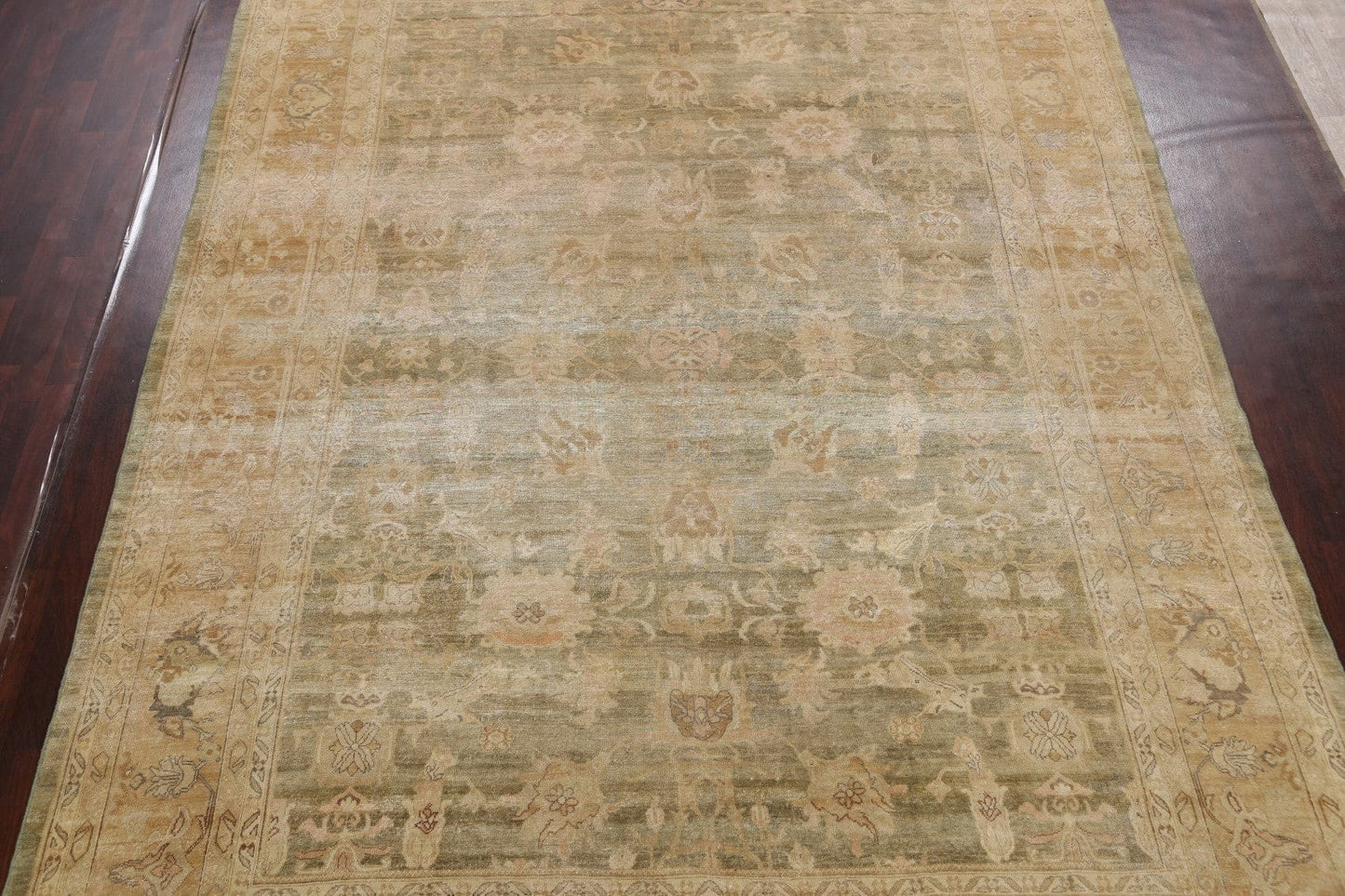 Antique Vegetable Dye Oushak Oriental Area Rug 10x14