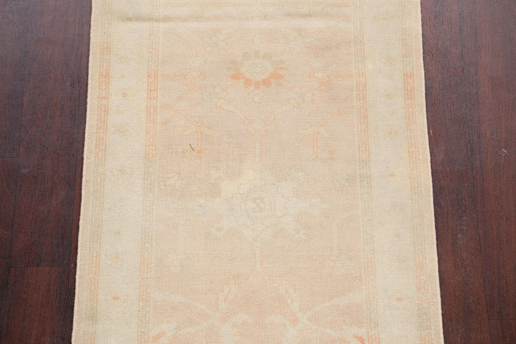 Egyptian Oushak Oriental Runner Rug 3x14